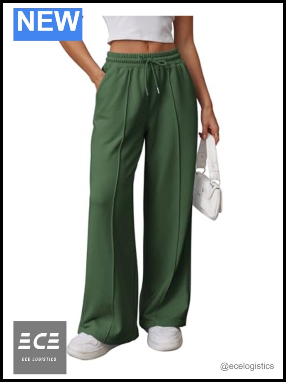Womens Wide Leg Sweatpants High Waisted Baggy Pull On Lounge Pants